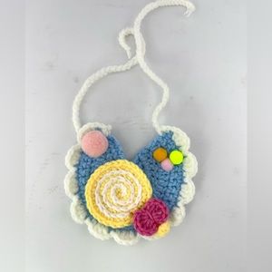 Hand crocheted pet collar